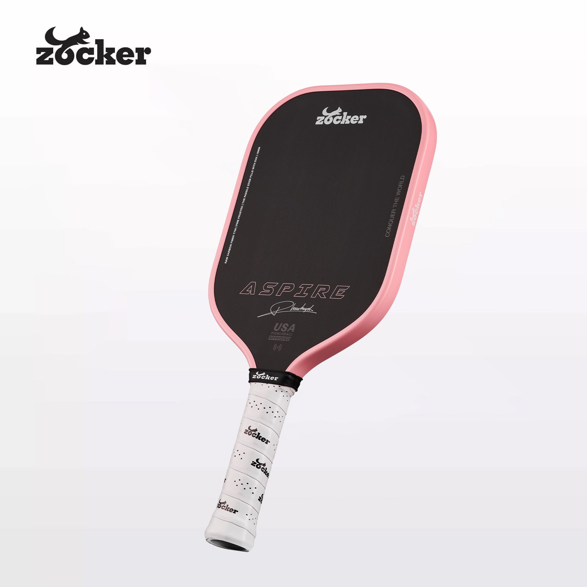 Vợt Pickleball Zocker Aspire x Phúc Huỳnh Viền Hồng