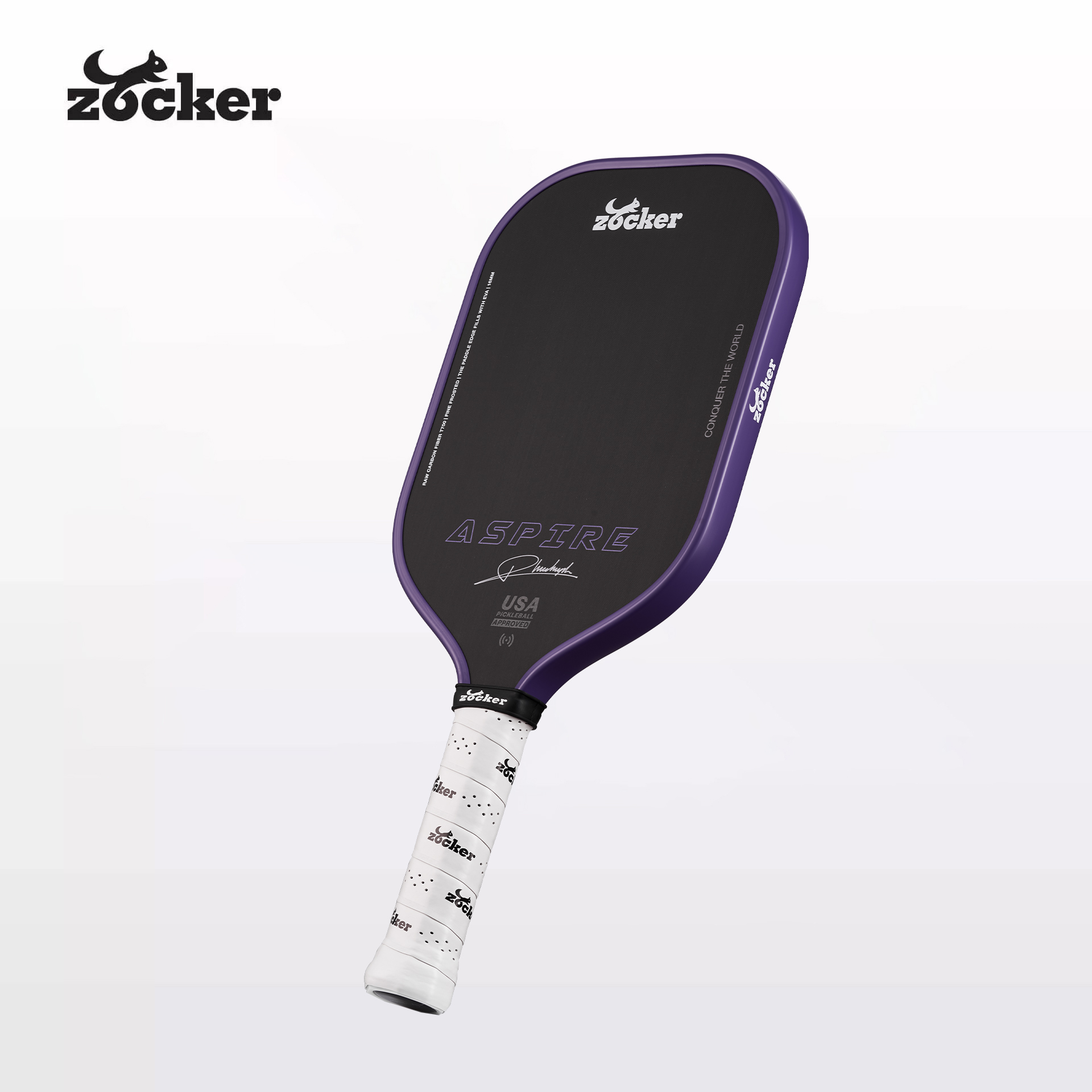 Vợt Pickleball Zocker Aspire x Phúc Huỳnh Viền Tím